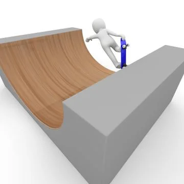 Halfpipe skateboard Stock Illustration