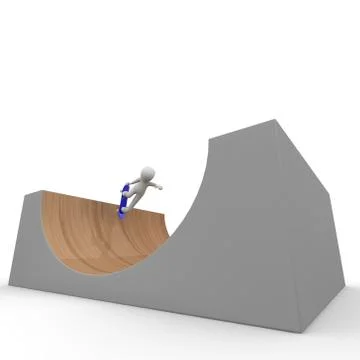 Halfpipe skating Stock Illustration