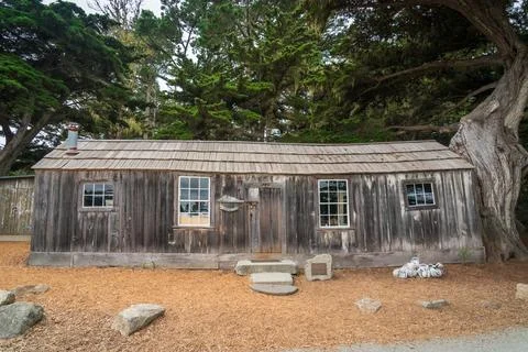 Halfrs Cabin at Point Lobos State Natural Reserve Stock Photos
