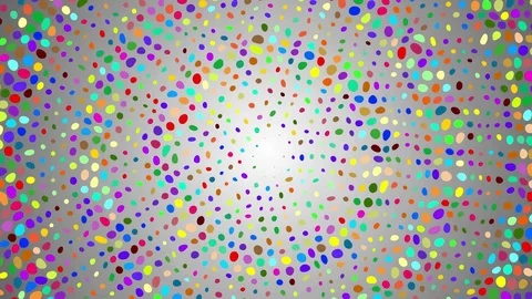 Halfton pattern . Circle, spiral of colored dots on white, gray background Stock Footage 77235360