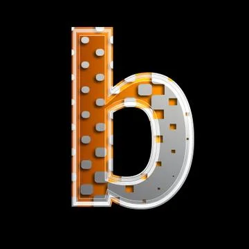 Halftone 3d letter - B Stock Illustration