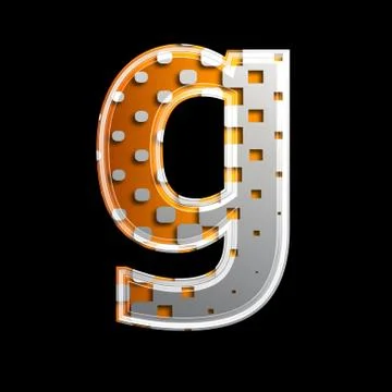 Halftone 3d letter - G Stock Illustration
