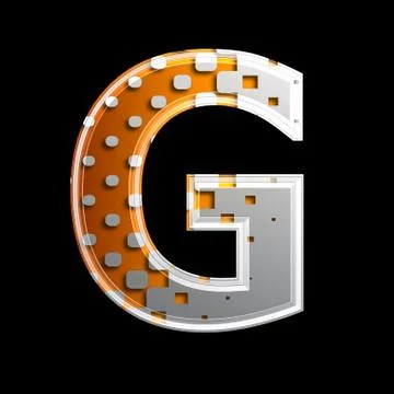 Halftone 3d letter - G Stock Illustration