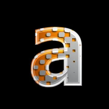 Halftone 3d letter - A Illustrazione stock