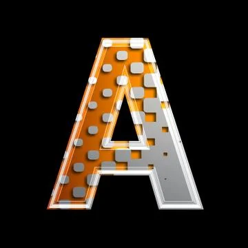 Halftone 3d letter - A Stock Illustration