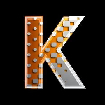 Halftone 3d letter - K Stock Illustration