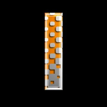 Halftone 3d letter - L Stock Illustration