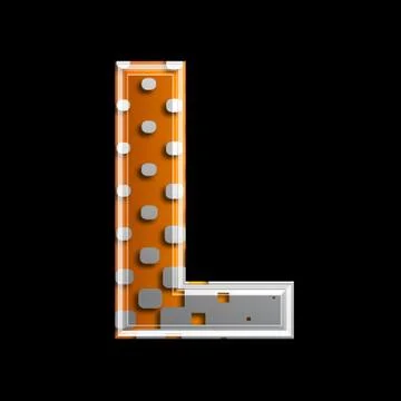 Halftone 3d letter - L Stock Illustration