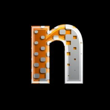 Halftone 3d letter - N Stock Illustration
