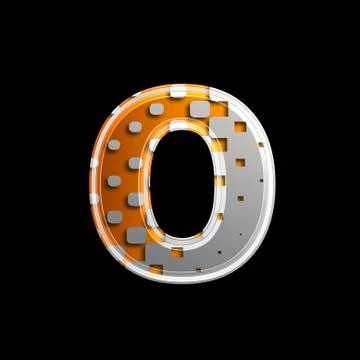 Halftone 3d letter - O Stock Illustration