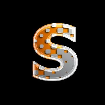 Halftone 3d letter - S Stock Illustration