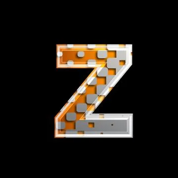 Halftone 3d letter - Z Stock-Illustration