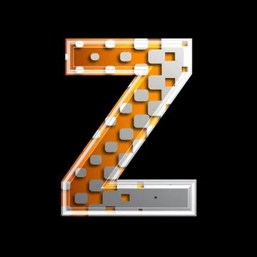 Halftone 3d letter - Z Stock Illustration