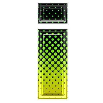 Halftone 3d lower-case letter i Stock Illustration