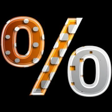 Halftone 3d sign Stock-Illustration