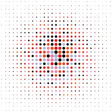 Halftone abstract geometric design, digital dynamic texture cover background, Stock Illustration