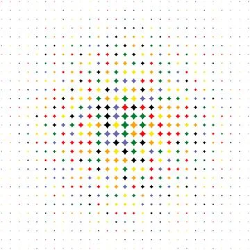 Halftone abstract geometric design, digital dynamic texture cover background, Stock Illustration