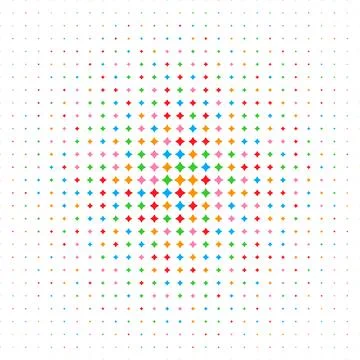 Halftone abstract geometric design, digital dynamic texture cover background, Stock Illustration