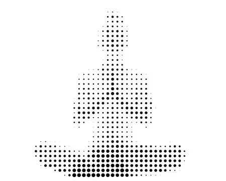 Halftone Abstract Vector Design in Black and White Stock Illustration