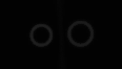 Halftone animation of rotating abstract circles on black background Stock Footage 335875817