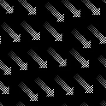 Halftone Arrows Vector Seamless Pattern Stock-Illustration