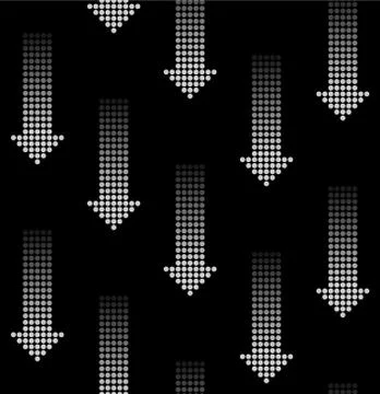 Halftone Arrows Vector Seamless Pattern Stock Illustration
