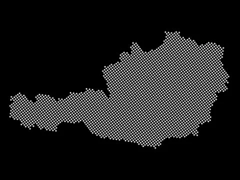 Halftone Austria Map Vector illustration eps 10 Stockillustratie