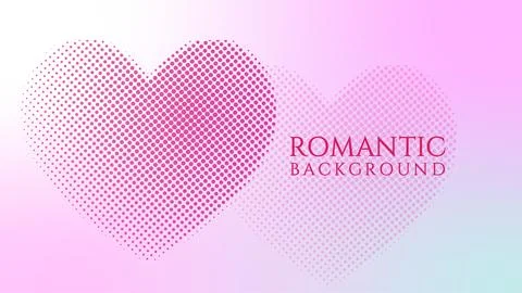 Halftone Background Design Template with Heart Shape Element, Pop Art, Colo.. Stock-Illustration