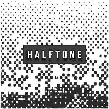 Halftone background template Stock Illustration