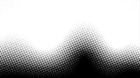 Halftone black and white dot background animation with waveforms Stock Footage 319409896