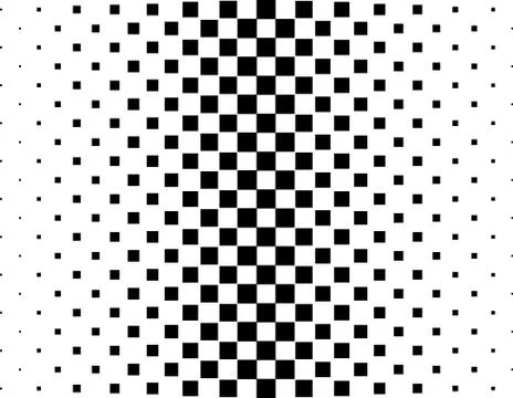 Halftone black and white square pattern background Illustrazione stock