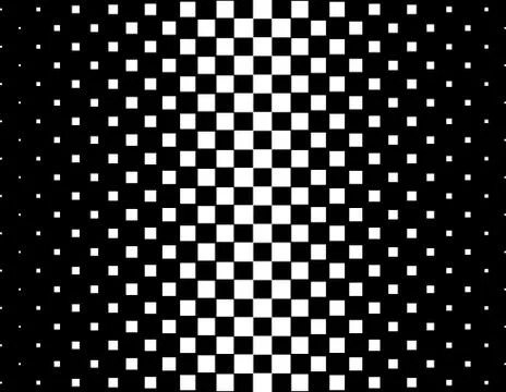 Halftone black and white square pattern background Stockillustratie