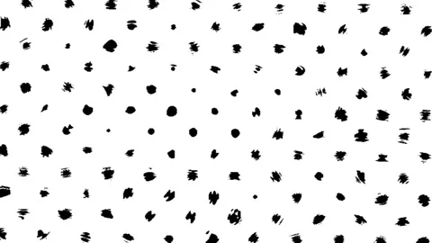 Halftone black dots appearing and disappearing in motion on a white background, Stock Footage 163822500