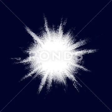 Halftone blast burst. EPS 10 Stock Illustration