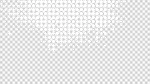 Halftone blots of dots on the alpha channel. Stock Footage 255646112