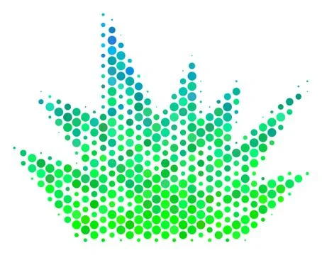 Halftone Blue-Green Explosion Boom Icon Illustrazione stock