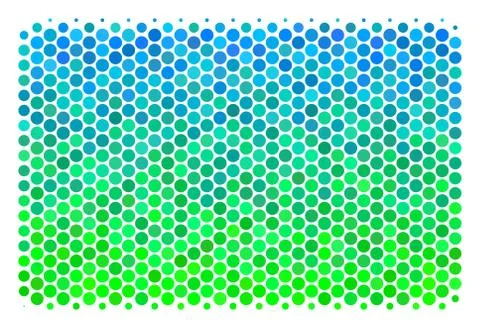 Halftone Blue-Green Filled Rectangle Icon Stock Illustration