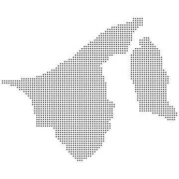 Halftone Brunei Map Vector Vector illustration eps 10 Stock Illustration