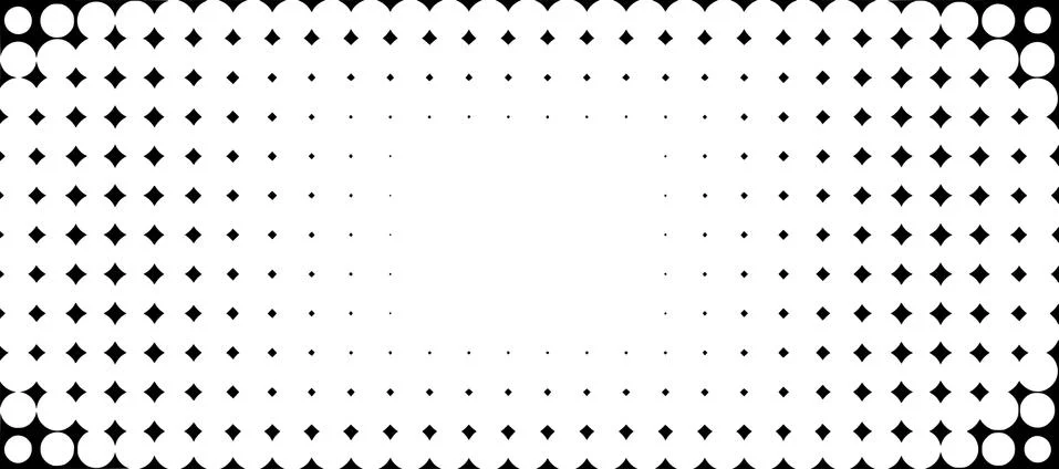 Halftone bubble background in black and white Stock Illustration