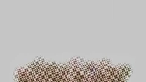 Halftone bush hedge animation sequence on neutral background Stock Footage 336776424