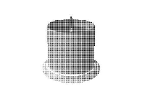 Halftone candle icon with dot texture for home decor and spiritual concept. Stock Illustration