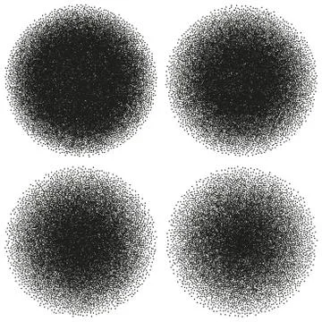 Halftone Circle Abstract Dotwork Objects. EPS 10 vector Illustrazione stock