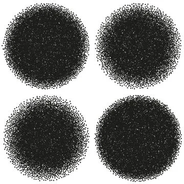 Halftone Circle Abstract Dotwork Objects. EPS 10 vector Stock Illustration