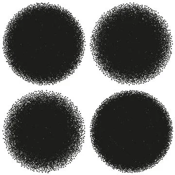 Halftone Circle Abstract Dotwork Objects. EPS 10 vector Illustrazione stock