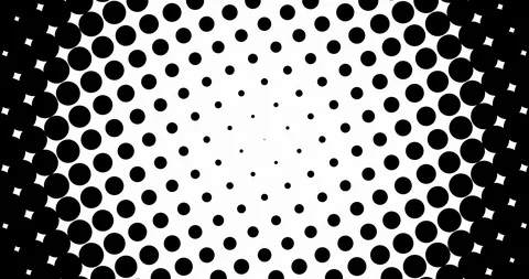 Halftone circle background texture. Black and White. Pop Art. Stock-Footage 100550581