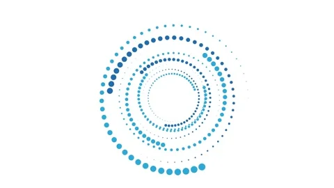 Halftone circle dots animation video on white background Stock Footage 344250592