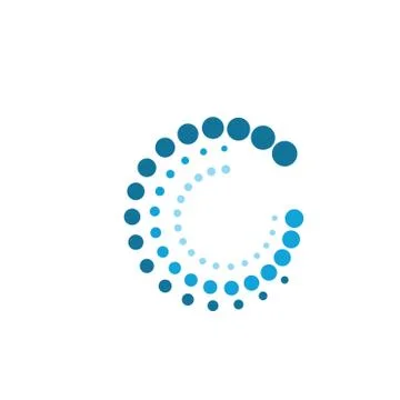 Halftone circle dots vector Stock Illustration