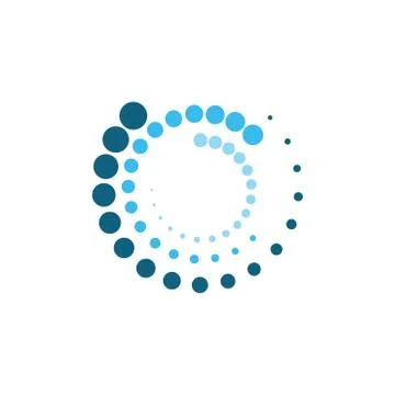 Halftone circle dots vector Stock Illustration