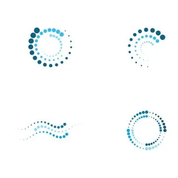 Halftone circle dots vector Stock Illustration