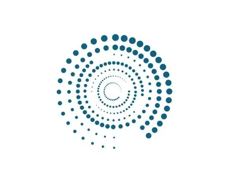 Halftone circle dots vector Illustrazione stock